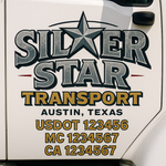 Custom Truck Door Decal Sticker Signs | US DOT Compliant Truck Door Lettering Templates | Make Your Own - Add Your Own Text (2-Pack)