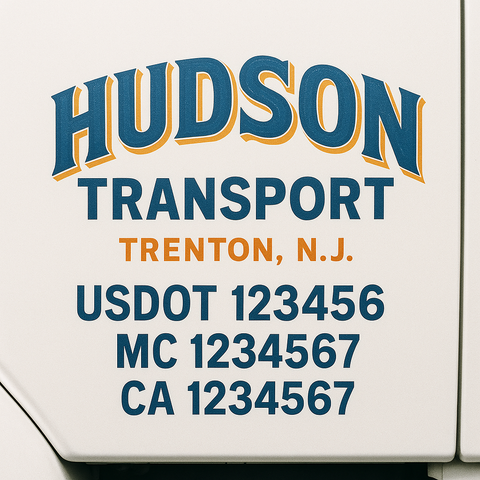 Custom Truck Door Decal Sticker Signs | US DOT Compliant Truck Door Lettering Templates | Make Your Own - Add Your Own Text (2-Pack)