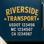 Custom Truck Door Decal Sticker Signs | US DOT Compliant Truck Door Lettering Templates | Make Your Own - Add Your Own Text (2-Pack)