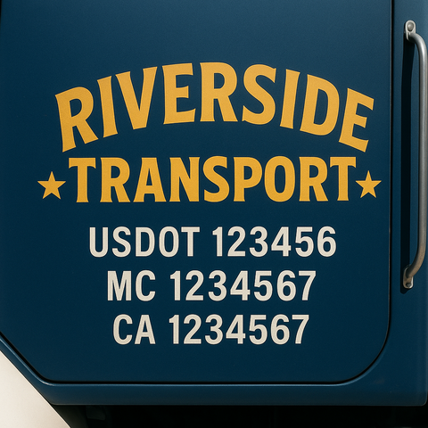 Custom Truck Door Decal Sticker Signs | US DOT Compliant Truck Door Lettering Templates | Make Your Own - Add Your Own Text (2-Pack)