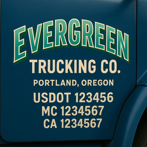 Custom Truck Door Decal Sticker Signs | US DOT Compliant Truck Door Lettering Templates | Make Your Own - Add Your Own Text (2-Pack)