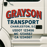 Custom Truck Door Decal Sticker Signs | US DOT Compliant Truck Door Lettering Templates | Make Your Own - Add Your Own Text (2-Pack)