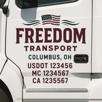 Custom Truck Door Decal Sticker Signs | US DOT Compliant Truck Door Lettering Templates | Make Your Own - Add Your Own Text (2-Pack)