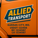 Custom Truck Door Decal Sticker Signs | US DOT Compliant Truck Door Lettering Templates | Make Your Own - Add Your Own Text (2-Pack)