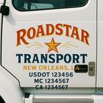 Custom Truck Door Decal Sticker Signs | US DOT Compliant Truck Door Lettering Templates | Make Your Own - Add Your Own Text (2-Pack)