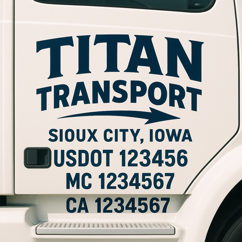 Custom Truck Door Decal Sticker Signs | US DOT Compliant Truck Door Lettering Templates | Make Your Own - Add Your Own Text (2-Pack)