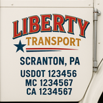 Custom Truck Door Decal Sticker Signs | US DOT Compliant Truck Door Lettering Templates | Make Your Own - Add Your Own Text (2-Pack)