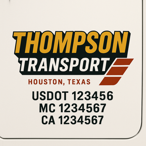 Custom Truck Door Decal Sticker Signs | US DOT Compliant Truck Door Lettering Templates | Make Your Own - Add Your Own Text (2-Pack)