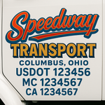 Custom Truck Door Decal Sticker Signs | US DOT Compliant Truck Door Lettering Templates | Make Your Own - Add Your Own Text (2-Pack)