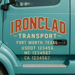 Custom Truck Door Decal Sticker Signs | US DOT Compliant Truck Door Lettering Templates | Make Your Own - Add Your Own Text (2-Pack)