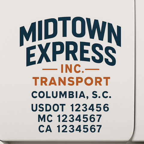 Custom Truck Door Decal Sticker Signs | US DOT Compliant Truck Door Lettering Templates | Make Your Own - Add Your Own Text (2-Pack)