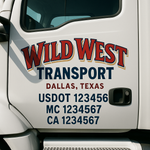 Custom Truck Door Decal Sticker Signs | US DOT Compliant Truck Door Lettering Templates | Make Your Own - Add Your Own Text (2-Pack)