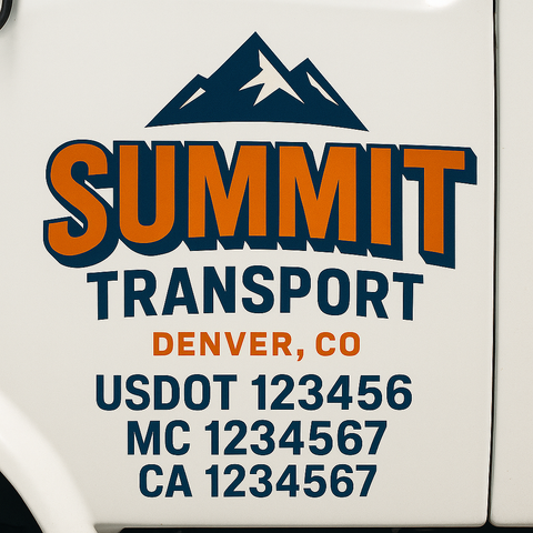 Custom Truck Door Decal Sticker Signs | US DOT Compliant Truck Door Lettering Templates | Make Your Own - Add Your Own Text (2-Pack)