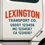 Custom Truck Door Decal Sticker Signs | US DOT Compliant Truck Door Lettering Templates | Make Your Own - Add Your Own Text (2-Pack)