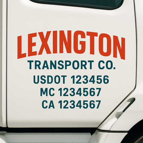 Custom Truck Door Decal Sticker Signs | US DOT Compliant Truck Door Lettering Templates | Make Your Own - Add Your Own Text (2-Pack)