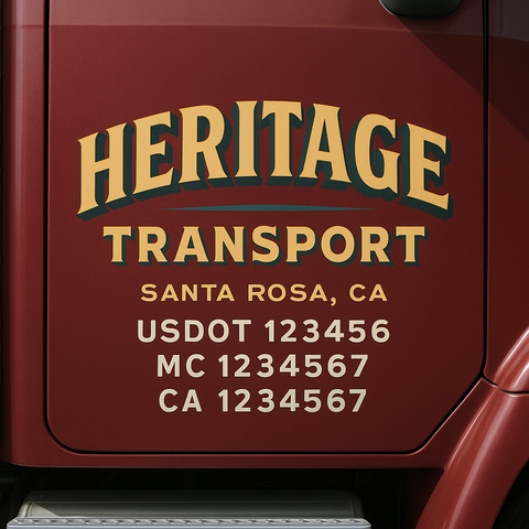 Custom Truck Door Decal Sticker Signs | US DOT Compliant Truck Door Lettering Templates | Make Your Own - Add Your Own Text (2-Pack)