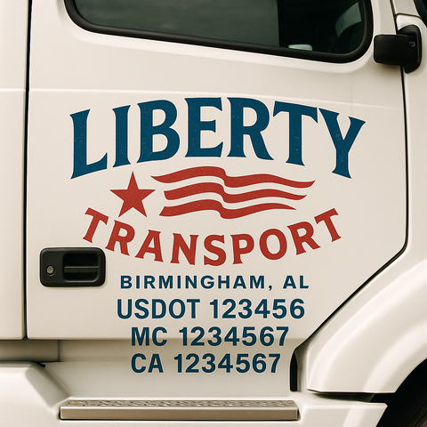 Custom Truck Door Decal Sticker Signs | US DOT Compliant Truck Door Lettering Templates | Make Your Own - Add Your Own Text (2-Pack)
