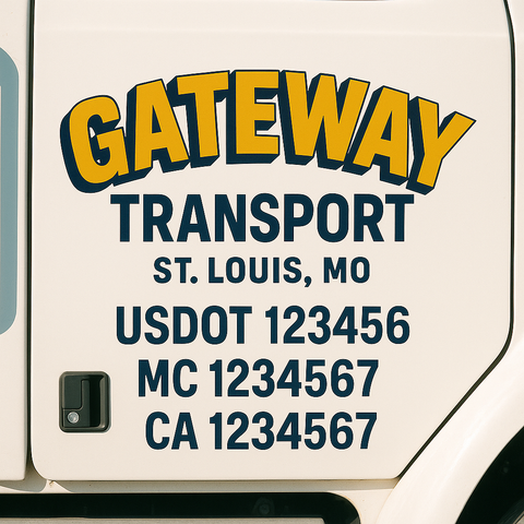 Custom Truck Door Decal Sticker Signs | US DOT Compliant Truck Door Lettering Templates | Make Your Own - Add Your Own Text (2-Pack)