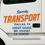 Custom Truck Door Decal Sticker Signs | US DOT Compliant Truck Door Lettering Templates | Make Your Own - Add Your Own Text (2-Pack)