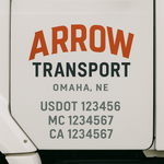 Custom Truck Door Decal Sticker Signs | US DOT Compliant Truck Door Lettering Templates | Make Your Own - Add Your Own Text (2-Pack)