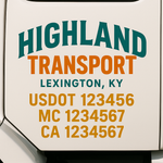 Custom Truck Door Decal Sticker Signs | US DOT Compliant Truck Door Lettering Templates | Make Your Own - Add Your Own Text (2-Pack)