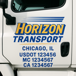 Custom Truck Door Decal Sticker Signs | US DOT Compliant Truck Door Lettering Templates | Make Your Own - Add Your Own Text (2-Pack)
