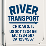 Custom Truck Door Decal Sticker Signs | US DOT Compliant Truck Door Lettering Templates | Make Your Own - Add Your Own Text (2-Pack)