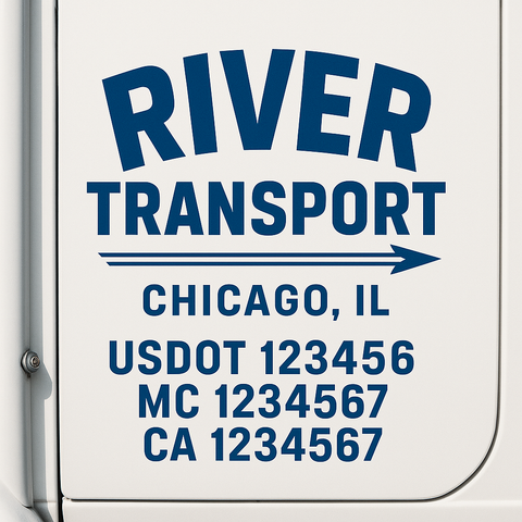 Custom Truck Door Decal Sticker Signs | US DOT Compliant Truck Door Lettering Templates | Make Your Own - Add Your Own Text (2-Pack)