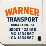 Custom Truck Door Decal Sticker Signs | US DOT Compliant Truck Door Lettering Templates | Make Your Own - Add Your Own Text (2-Pack)