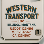 Custom Truck Door Decal Sticker Signs | US DOT Compliant Truck Door Lettering Templates | Make Your Own - Add Your Own Text (2-Pack)