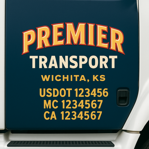 Custom Truck Door Decal Sticker Signs | US DOT Compliant Truck Door Lettering Templates | Make Your Own - Add Your Own Text (2-Pack)