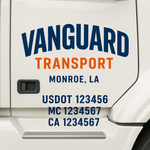 Custom Truck Door Decal Sticker Signs | US DOT Compliant Truck Door Lettering Templates | Make Your Own - Add Your Own Text (2-Pack)