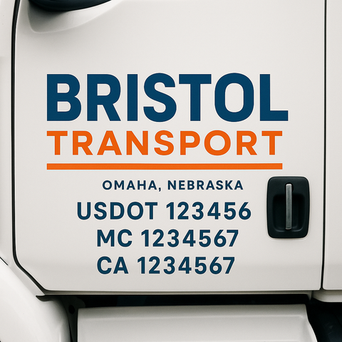 Custom Truck Door Decal Sticker Signs | US DOT Compliant Truck Door Lettering Templates | Make Your Own - Add Your Own Text (2-Pack)