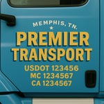 Custom Truck Door Decal Sticker Signs | US DOT Compliant Truck Door Lettering Templates | Make Your Own - Add Your Own Text (2-Pack)