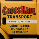 Custom Truck Door Decal Sticker Signs | US DOT Compliant Truck Door Lettering Templates | Make Your Own - Add Your Own Text (2-Pack)