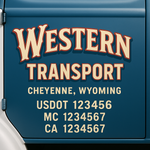 Custom Truck Door Decal Sticker Signs | US DOT Compliant Truck Door Lettering Templates | Make Your Own - Add Your Own Text (2-Pack)