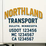 Custom Truck Door Decal Sticker Signs | US DOT Compliant Truck Door Lettering Templates | Make Your Own - Add Your Own Text (2-Pack)