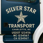 Custom Truck Door Decal Sticker Signs | US DOT Compliant Truck Door Lettering Templates | Make Your Own - Add Your Own Text (2-Pack)