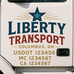 Custom Truck Door Decal Sticker Signs | US DOT Compliant Truck Door Lettering Templates | Make Your Own - Add Your Own Text (2-Pack)