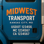 Custom Truck Door Decal Sticker Signs | US DOT Compliant Truck Door Lettering Templates | Make Your Own - Add Your Own Text (2-Pack)