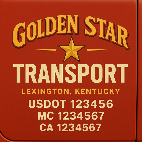 Custom Truck Door Decal Sticker Signs | US DOT Compliant Truck Door Lettering Templates | Make Your Own - Add Your Own Text (2-Pack)