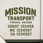 Custom Truck Door Decal Sticker Signs | US DOT Compliant Truck Door Lettering Templates | Make Your Own - Add Your Own Text (2-Pack)