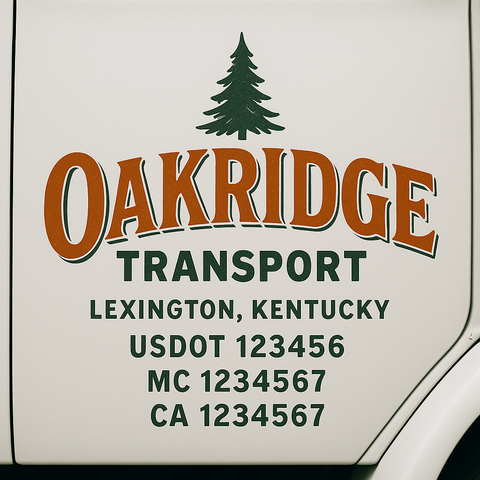 Custom Truck Door Decal Sticker Signs | US DOT Compliant Truck Door Lettering Templates | Make Your Own - Add Your Own Text (2-Pack)