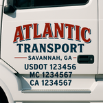 Custom Truck Door Decal Sticker Signs | US DOT Compliant Truck Door Lettering Templates | Make Your Own - Add Your Own Text (2-Pack)