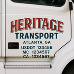 Custom Truck Door Decal Sticker Signs | US DOT Compliant Truck Door Lettering Templates | Make Your Own - Add Your Own Text (2-Pack)