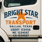 Custom Truck Door Decal Sticker Signs | US DOT Compliant Truck Door Lettering Templates | Make Your Own - Add Your Own Text (2-Pack)