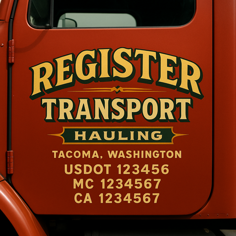 Custom Truck Door Decal Sticker Signs | US DOT Compliant Truck Door Lettering Templates | Make Your Own - Add Your Own Text (2-Pack)