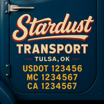 Custom Truck Door Decal Sticker Signs | US DOT Compliant Truck Door Lettering Templates | Make Your Own - Add Your Own Text (2-Pack)