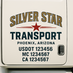 Custom Truck Door Decal Sticker Signs | US DOT Compliant Truck Door Lettering Templates | Make Your Own - Add Your Own Text (2-Pack)