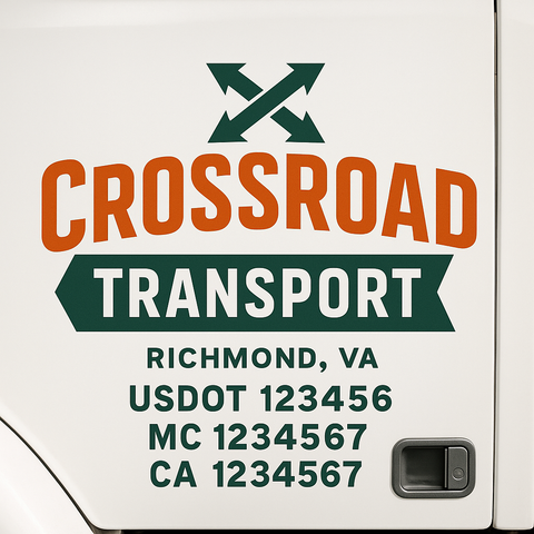 Custom Truck Door Decal Sticker Signs | US DOT Compliant Truck Door Lettering Templates | Make Your Own - Add Your Own Text (2-Pack)